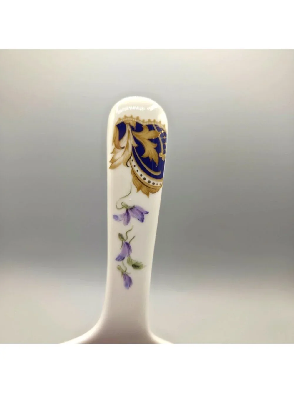 Royal Violets Porcelain Cake Pie Server Purple Gold Accents Andrea By Sadek